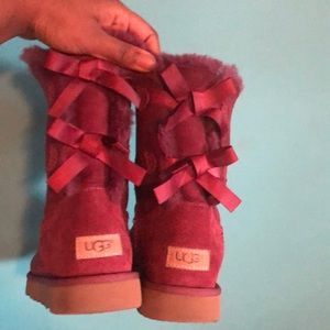 purple bailey bow ugg boot